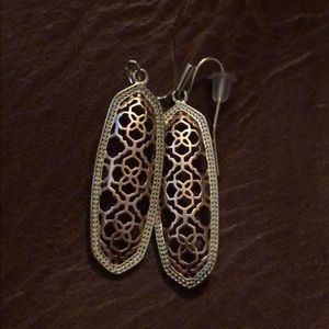 Kendra Scott Rose Gold and Gold Filigree Earrings